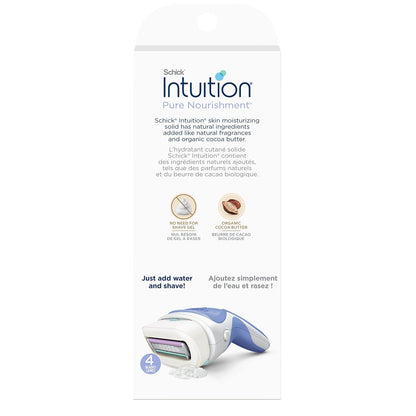 Razors_for_Women_|_1_Razor_&_2_Intuition_Razor_Blades_Refill_with_Organic_Cocoa_Butter