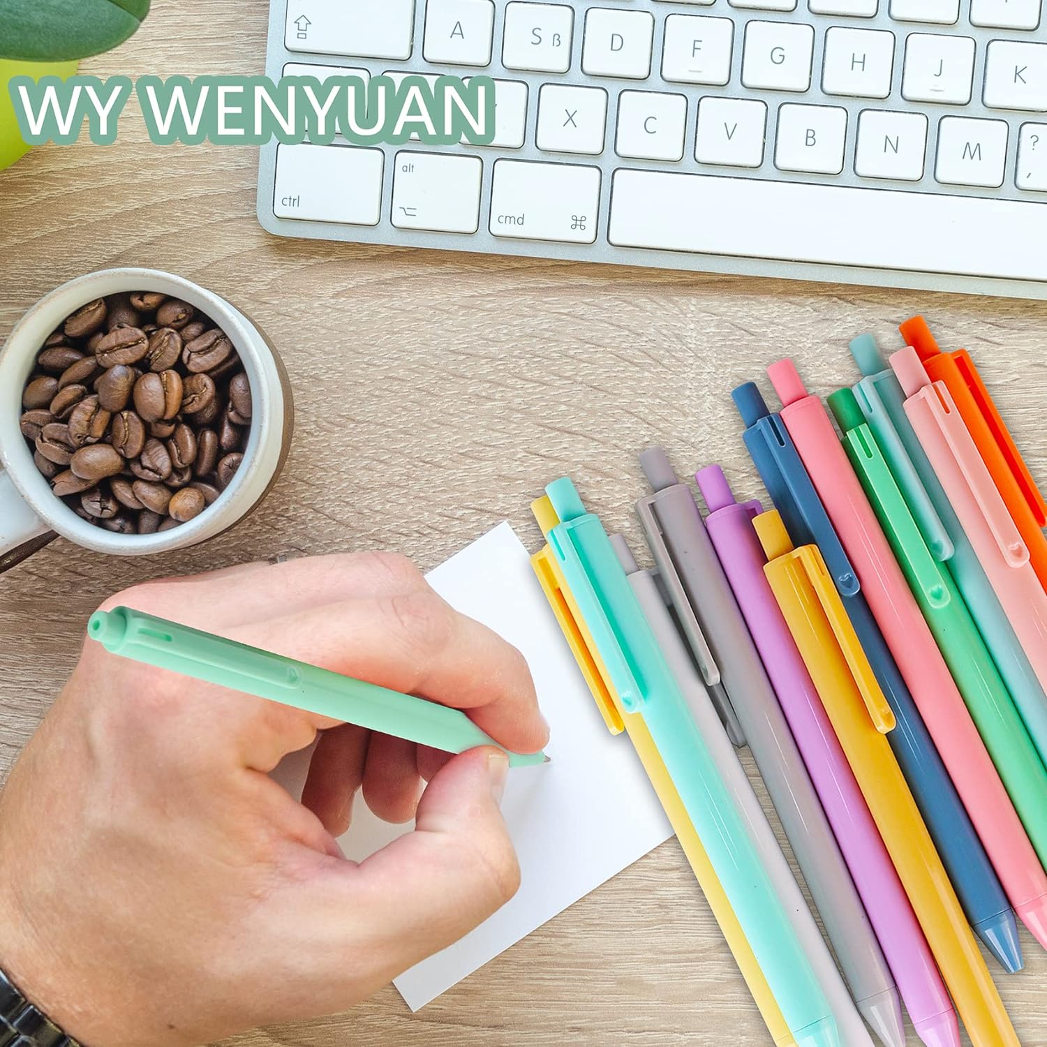 WY_WENYUAN_Pens,_Writing_Pens,_Personalized_Ballpoint_Pens_Bulk,_Flair_Colorful_Pens,_Black_Ink_1.0_mm_Journaling_Pen,_Glitter_Pens_Office_Supplies_For_Women_&_Men,_Note_Taking