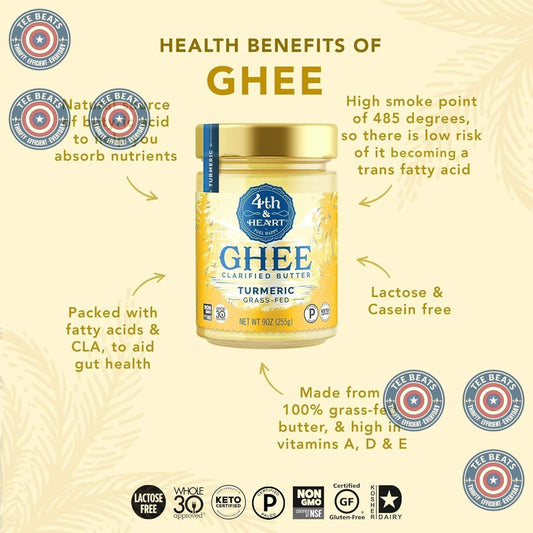 4th_&_Heart_Turmeric_Grass-Fed_Ghee,_Clarified_Butter,_Keto,_Pasture_Raised,_Non-GMO,_Lactose_and_Casein_Free,_Certified_Paleo_(9_Ounces)