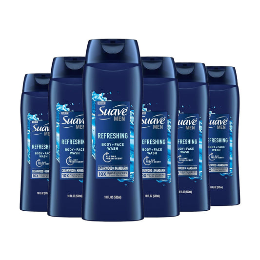 Suave_Men_Moisturizing_Body_&_Face_Wash,_With_Cedarwood_and_Mandarin_Scent,_No_Parabens,_No_Phtahaltes,_18_Oz_Pack_of_6