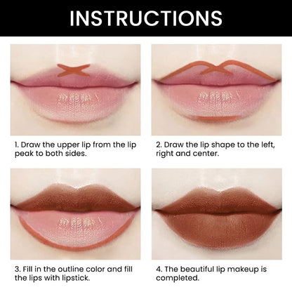evpct_3Pcs_Chestnut_Nude_Brown_Matte_Lip_Liner_and_Lipstick_Combo_Set_Kit_for_Women_DNM_Antique_Rose_Magic_Lipstick_24_Hours_Original_Lip_Liner_Makeup_Stain_Long_Lasting_Waterproof_Smudge_labial_Gentle_Gloss_Lipgloss_Luxury_Nourishing_Pack_Cosmetic_Glossy