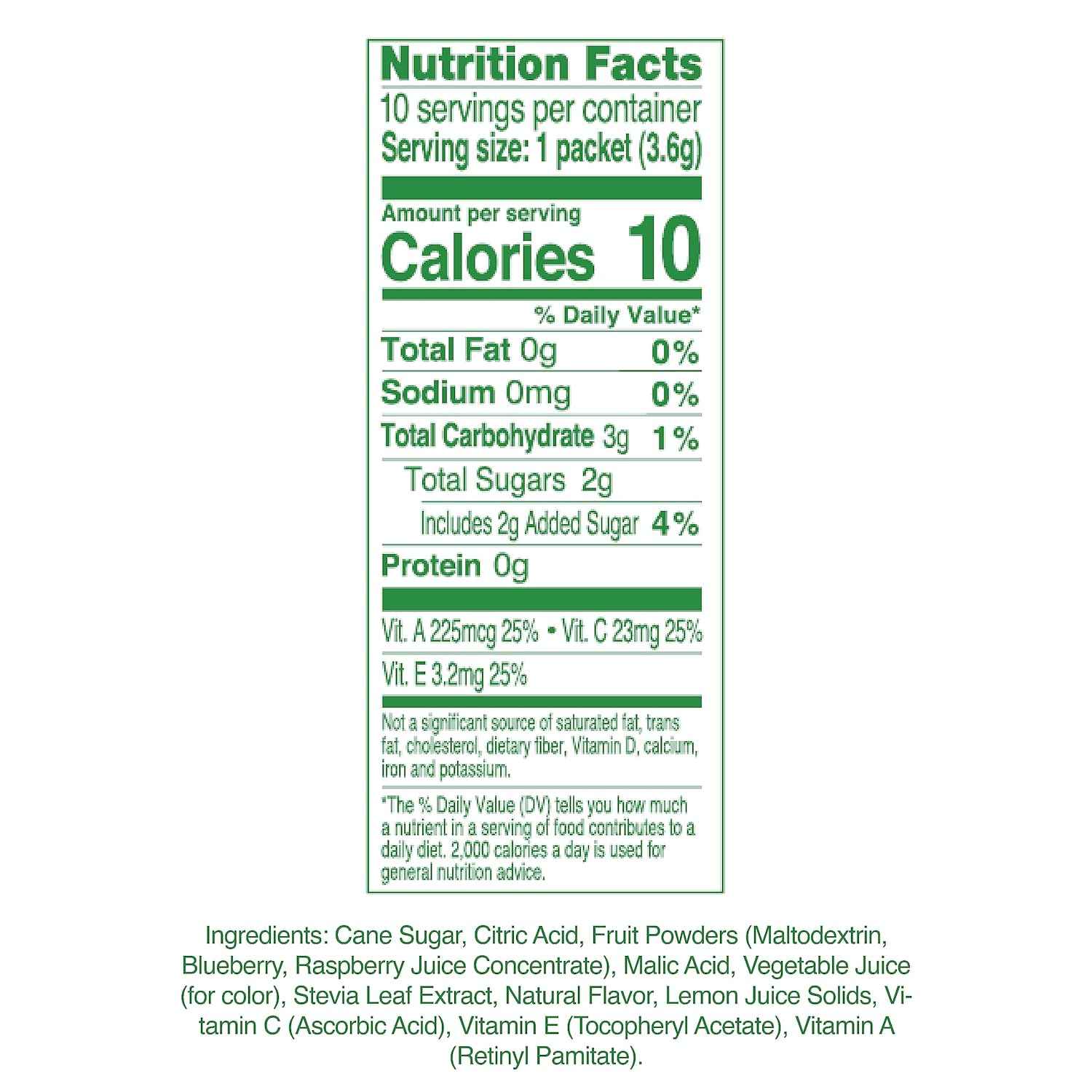 True Lemon Kids Blue Raspberry Powdered Drink Mix – Lunchbox and Playdate Hydration for Picky Child Drinkers
