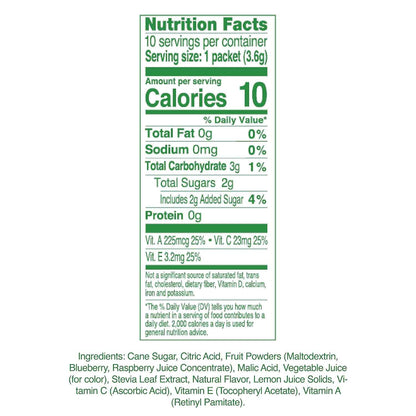 True Lemon Kids Blue Raspberry Powdered Drink Mix – Lunchbox and Playdate Hydration for Picky Child Drinkers