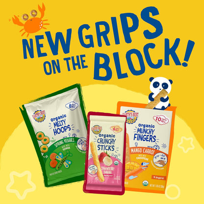 Earth's Best Melty Hoops – Safe Toddler Snack for Nursery and Diaper Bag, Dissolvable Ring Shape for Tiny Hands