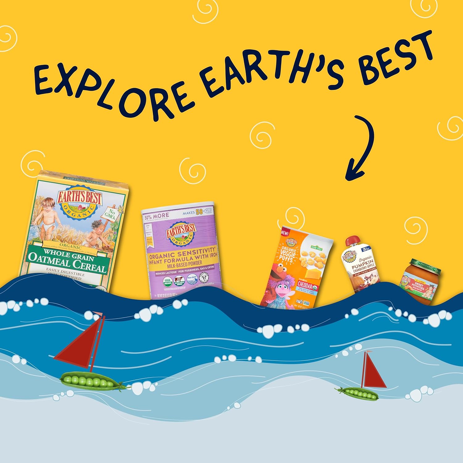 Earth's Best Organic Sunny Days Snack Bars – Safe Organic Snack for Toddlers 2 and Up, Individually Wrapped for Car Rides and Park Outings