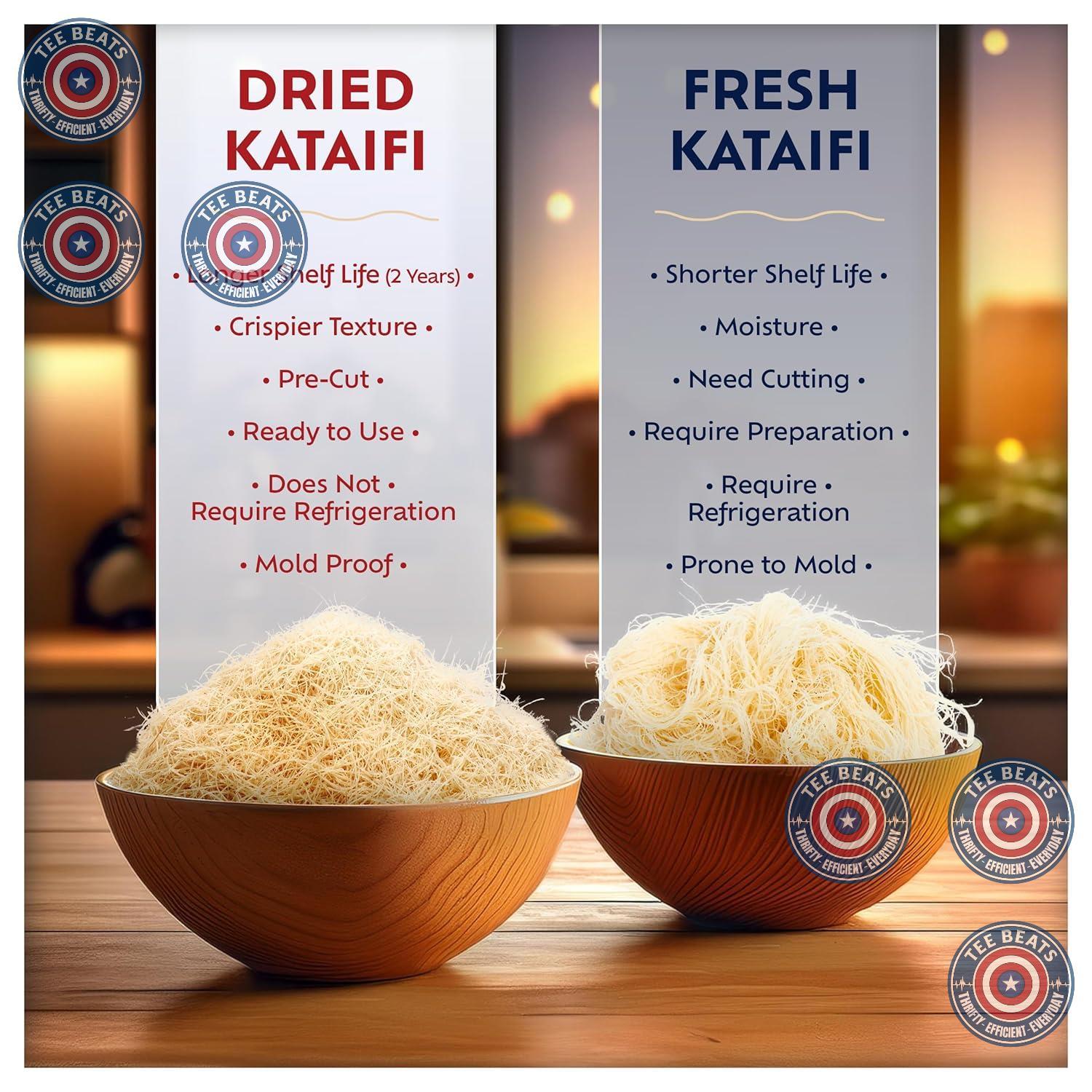 Eastanbul Kataifi Shredded Fillo Dough – Pre-Chopped Baking Staple for Quick Viral Dessert Content Creation, Dubai Chocolate Bar Ingredient, 170g