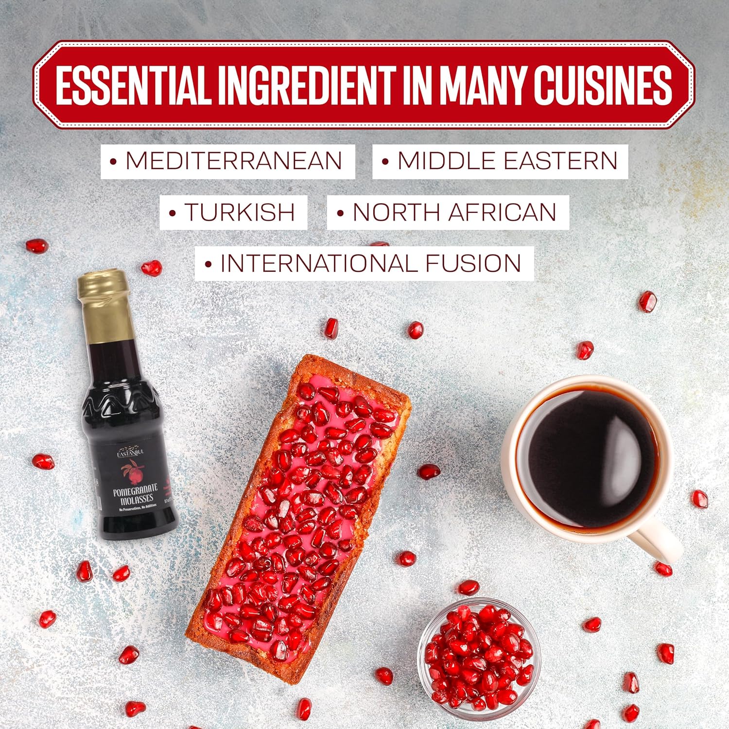Eastanbul Pomegranate Molasses – Premium Artisanal Concentrate for Elevated Gourmet Entertaining