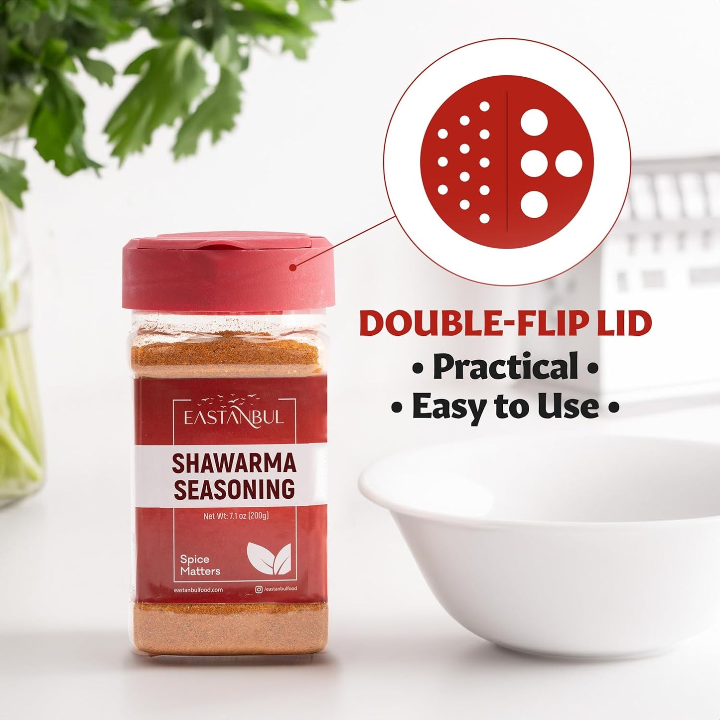 Eastanbul Shawarma Seasoning – Single-Bottle Baharat Blend for an Uncluttered Spice Rack, 7.1oz