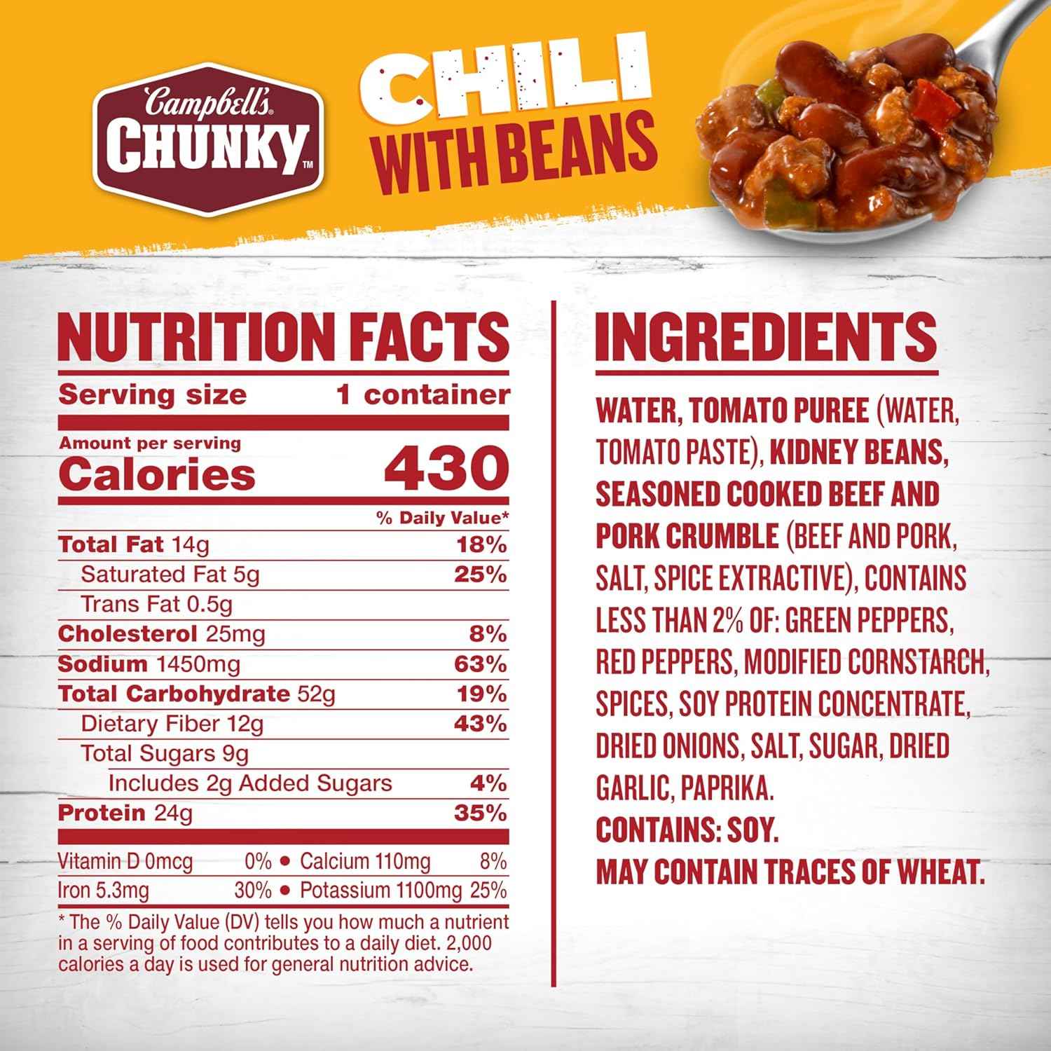 Campbell's Chunky Chili with Beans – Warming Solo Dinner for Mindful Evening Routines