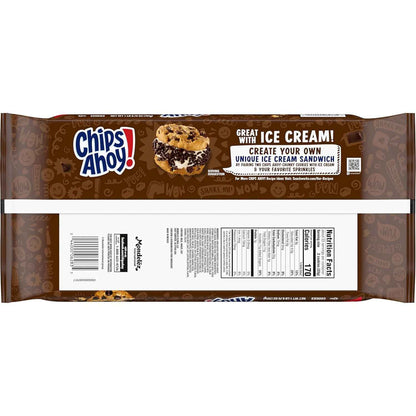 CHIPS AHOY! Chunky Fudgy Cookies Party Size – After-School Family Snack for Hungry Kids, 24.75 oz Bulk Pouch