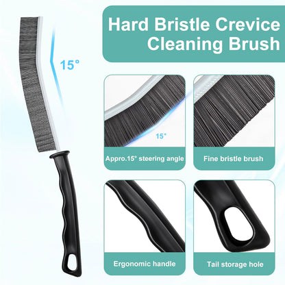 ECOZAY Crevice Cleaning Brush – Non-Scratch Hard-Bristle Tool Safe for Kids' Bathrooms and Pet Areas