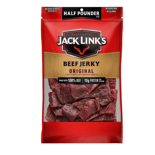 HOT!_Jack_Link's_Beef_Jerky,_Original,_1/2_Pounder_Bag_-_Flavorful_Meat_Snack,_10g_of_Protein_and_80_Calories,_Made_with_Premium_Beef_-_96%_Fat_Free,_No_Added_MSG**_or_Nitrates/Nitrites,_8oz(_Variety_of_Flavor)