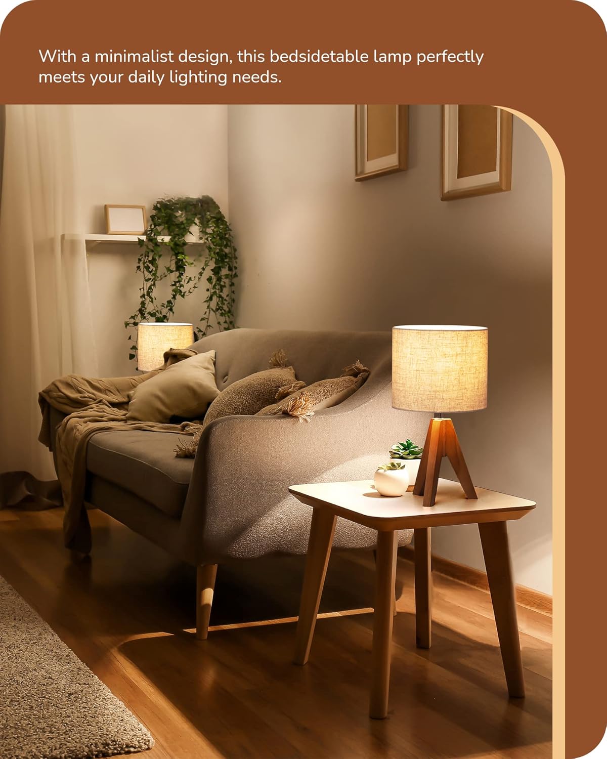 EDISHINE Tripod Table Lamp – Thoughtful Housewarming Gift for New Home and First Apartment