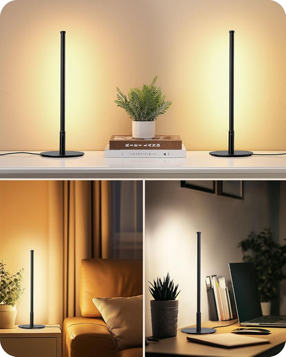 EDISHINE Warm Dimmable Bedside Lamp – Calming Wind-Down Light for Evening Routines