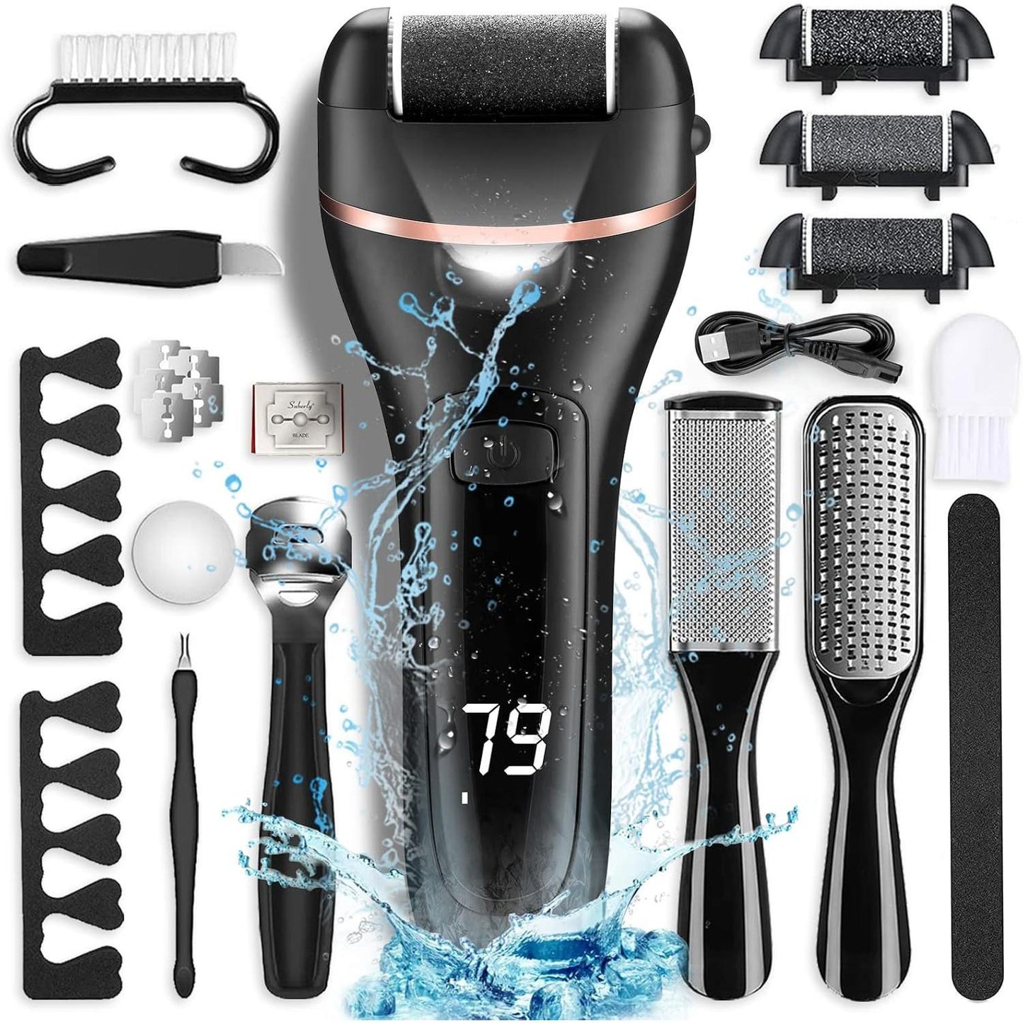 Electric_Callus_Remover_for_Feet,_Rechargeable_Portable_Electronic_Foot_File_Pedicure_Kit,_Waterproof_Foot_Scrubber_File,_Professional_Pedicure_Tools,_Foot_Care_for_Dead_Skin_Ideal_Gift,_3_Rollers