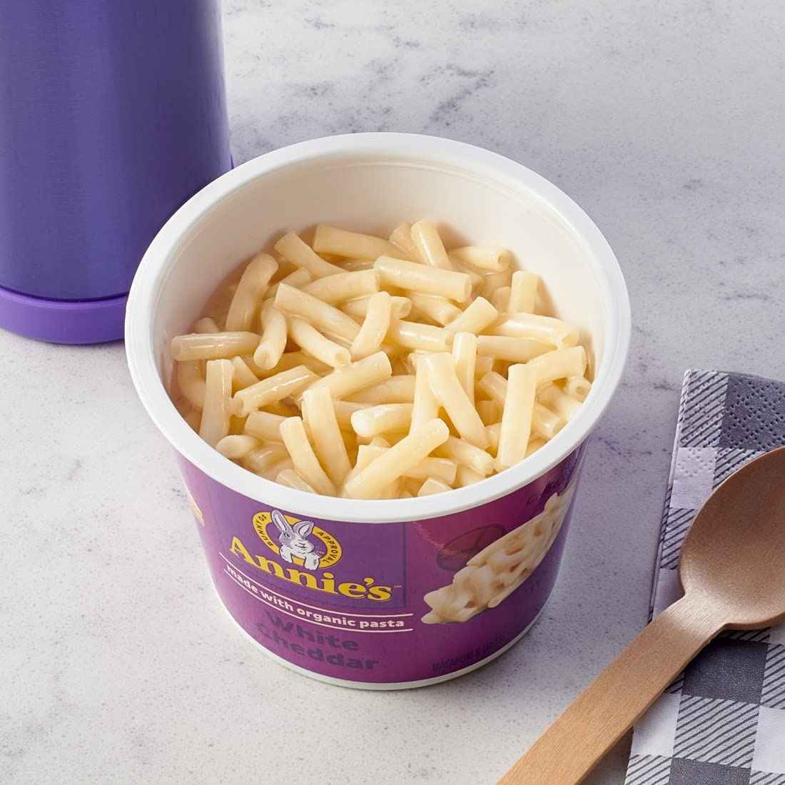 Annie's White Cheddar Microwavable Mac & Cheese – Wholesome Organic Dinner Side for Picky Toddlers and Growing Kids
