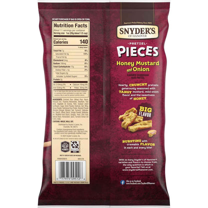 Snyder's of Hanover Cheddar Pretzel Pieces – On-the-Go Crunchy Snack for Road Trips and Errands