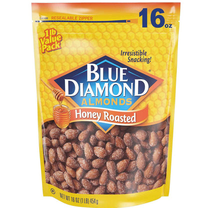 Blue Diamond Almonds Honey Roasted Snack Almonds – Low-Carb Vitamin E Nut Snack for Mindful Eating at Home