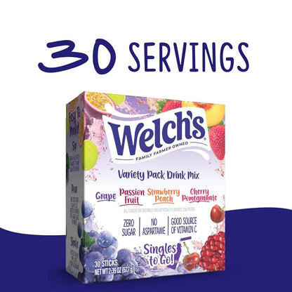 Welch's Singles To Go Water Drink Mix - Low Calorie Powder Stick Variety Pack as a Thoughtful Hostess and Housewarming Gift
