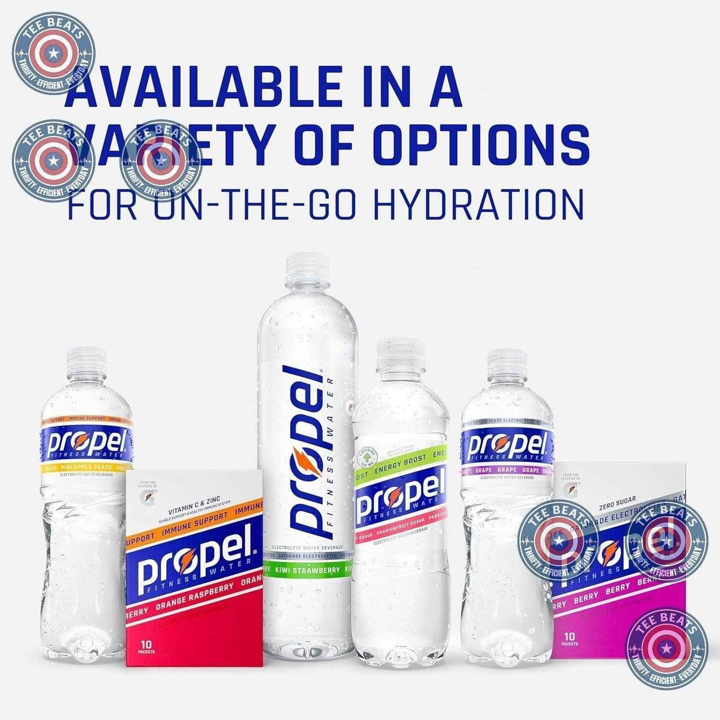 Propel Energy Boost Water – Portable Hydration for Golf Course and Cycling Path, Electrolyte 12 Pack, 16.9 fl oz Bottles