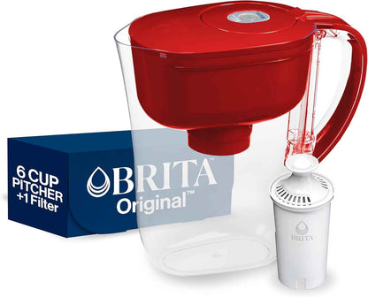 Brita Metro Water Filter Pitcher – Clean Water Companion for Health-Conscious Singles and Couples, BPA-Free