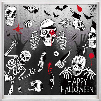 Halloween Window Clings - Kid-Safe Static Stickers for Playroom Windows and Nursery Glass, No Glue No Flame
