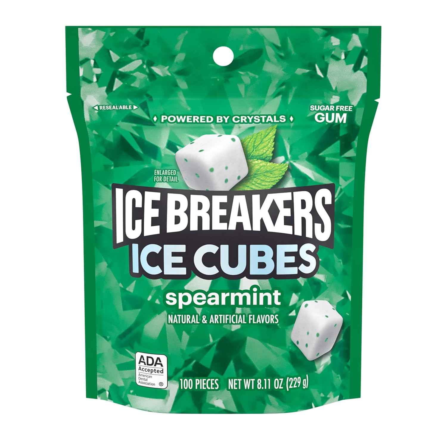 ICE BREAKERS Ice Cubes Spearmint Sugar Free Chewing Gum – Desk-Drawer Fresh Breath for Office Meetings and Presentations