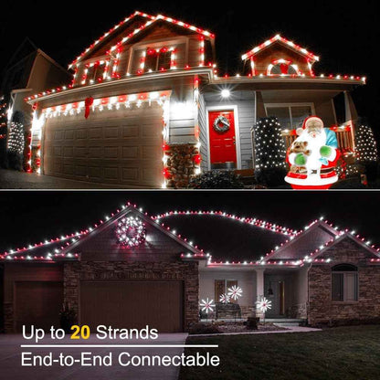 Brizled Connectable C5 Lights – Durable Outdoor Roofline, Porch, and Front Yard Holiday Display