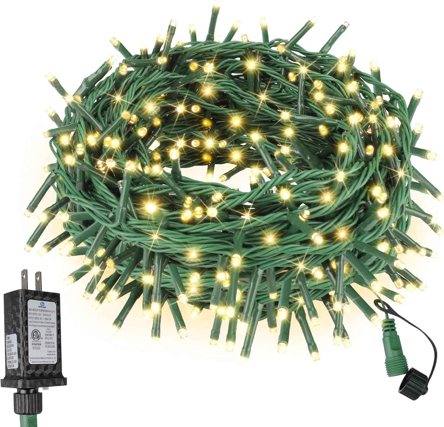 LukLoyok 200 LED String Lights – End-to-End Plug Patio Garden Lights, Linkable Up to 200 ft for Backyard