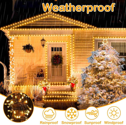 Decute 300LED UL Certified String Lights – Flameless Warm White Bedroom Lighting, 29V Low Voltage Safe for Kids and Pets