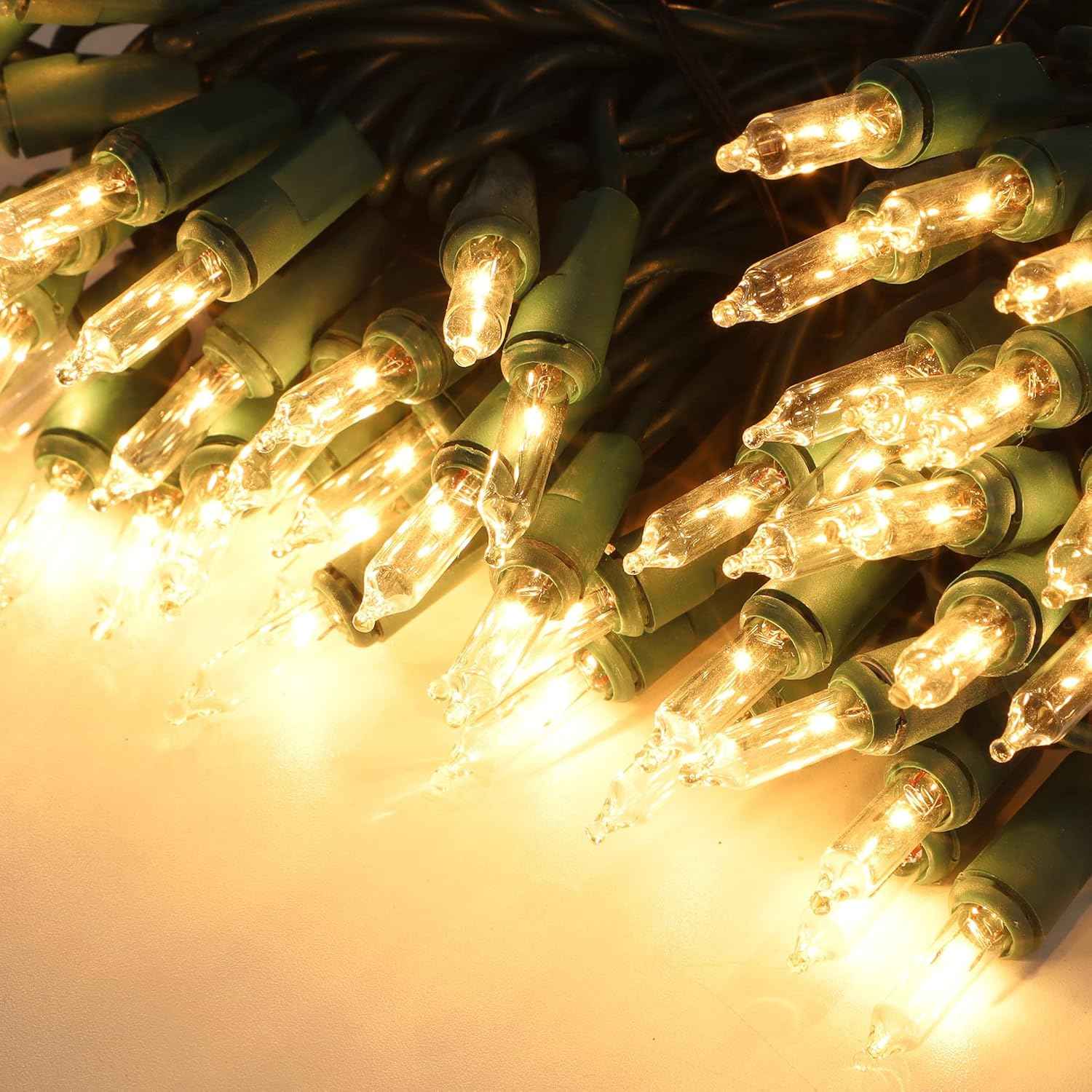 Safe Around Kids and Pets, 150-Bulb Incandescent Mini String Lights with Built-In Fuse and UL Approval, Warm White