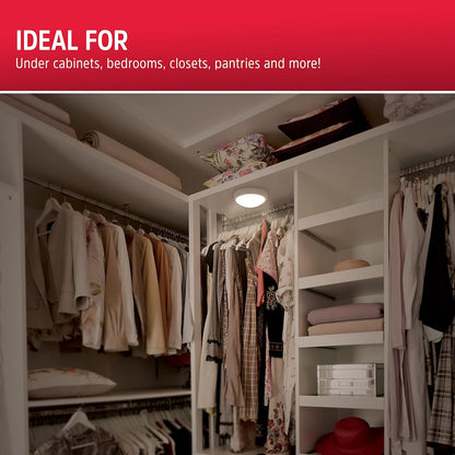 Energizer LED Tap Light 4-Pack – Clean-Line Wireless Lighting for Clutter-Free Closets and Under-Cabinet Spaces