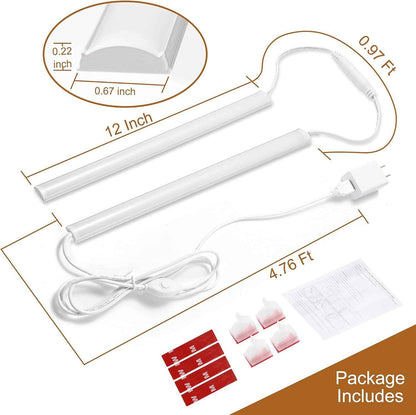 JUSJUBR Under Cabinet LED Light Bar – USB Desk Lamp for Home Office Focus and Late-Night Study Sessions