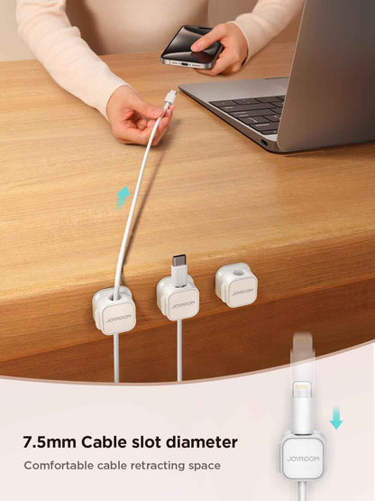 JOYROOM Magnetic Cable Clips to Keep Cords Off the Floor, Safer Surface for Kids and Pets