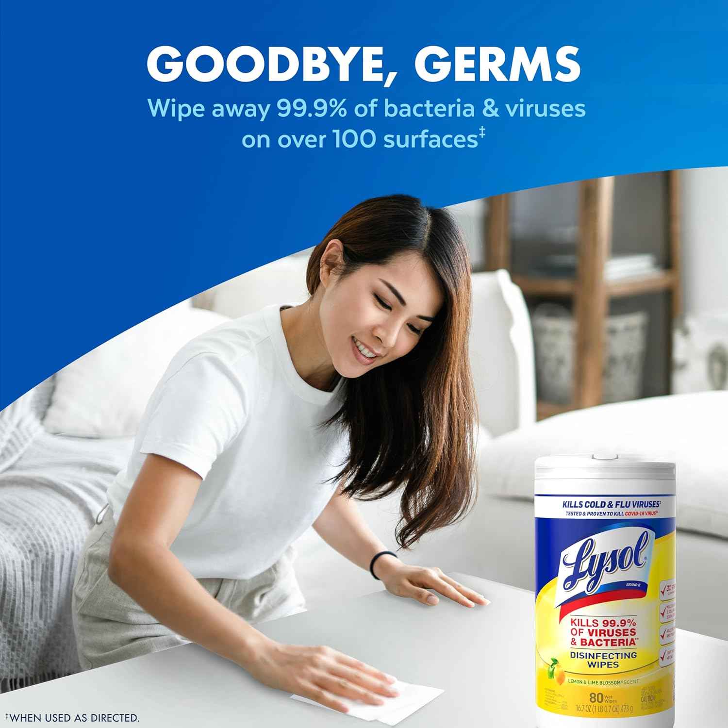 Lysol Disinfecting Wipes Bundle – Flameless Germ-Kill Starter Kit for Kitchens, Pet-Safe Daily Surface Sanitizing, 80 Count