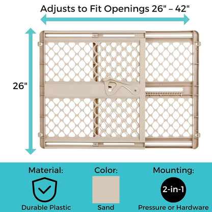 Toddleroo by North States Supergate Ergo Baby Gate – Top of Stairs Safety Barrier with Hardware Mount for Fall Prevention