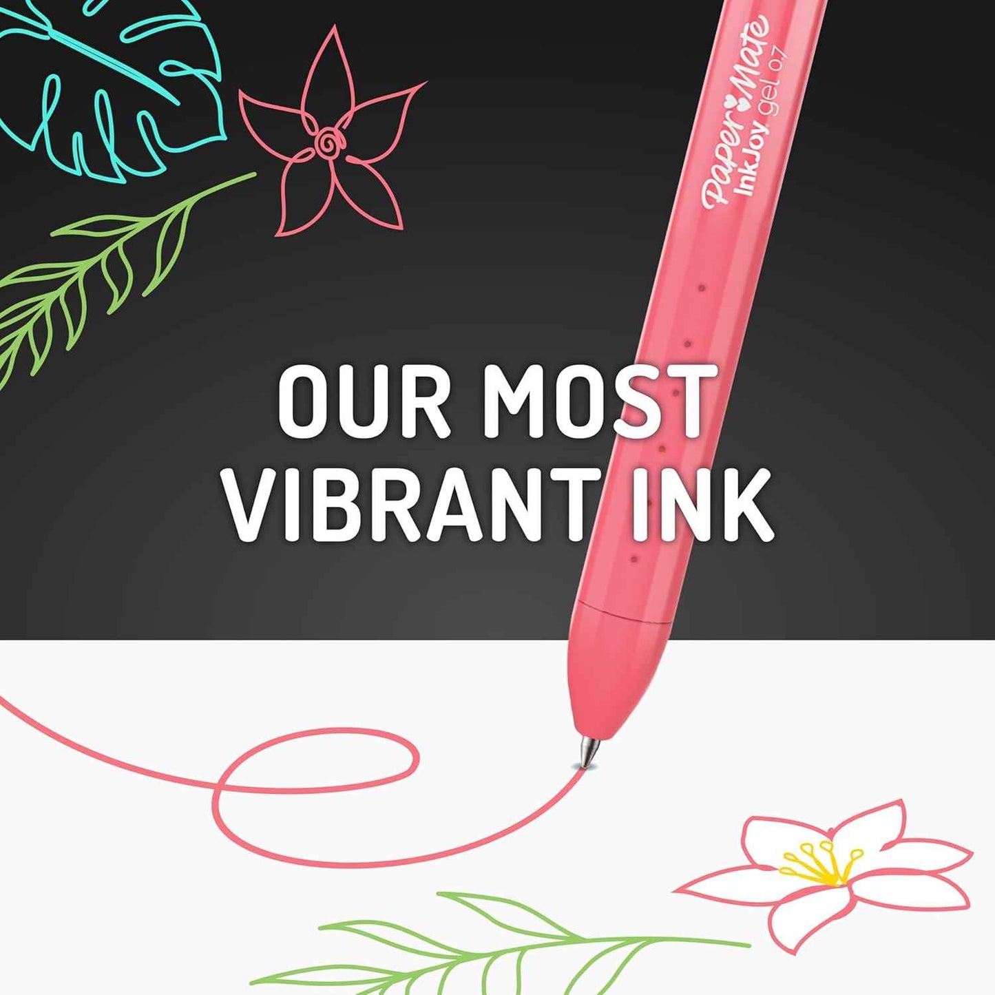 Paper Mate InkJoy Bright Gel Pens – Thoughtful Gift for Journal Lovers, Assorted Vivid Gel Pens 6-Pack