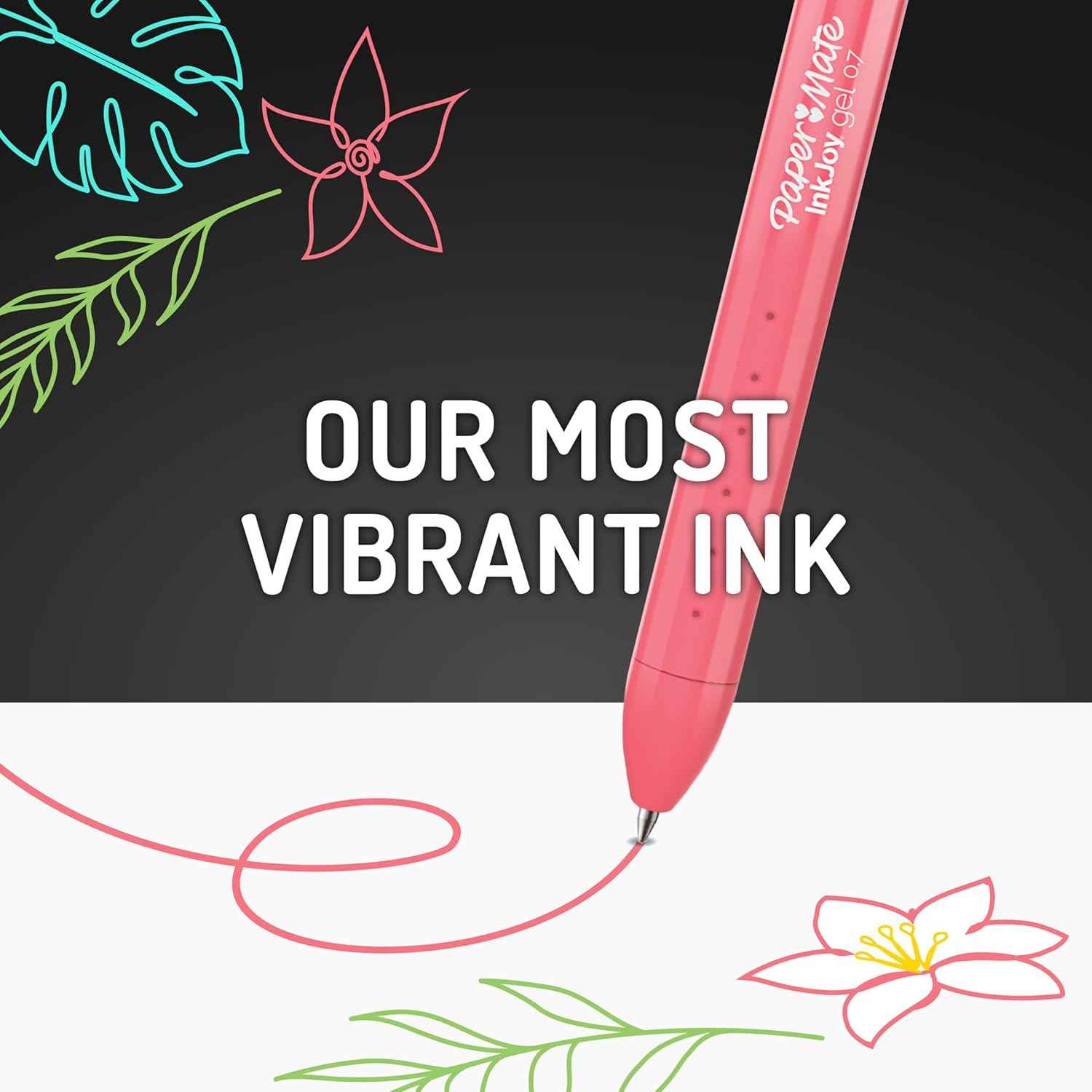 Paper Mate InkJoy Bright Gel Pens – Thoughtful Gift for Journal Lovers, Assorted Vivid Gel Pens 6-Pack