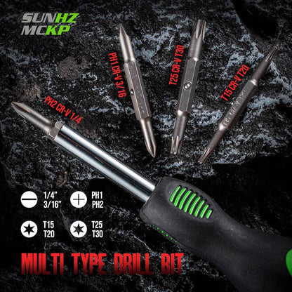 SUNHZMCKP 8 in 1 Screwdriver – Portable Repair Tool for Camping, Picnic and RV Adventures