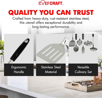 Chef Craft Heavy Duty Turner – Thoughtful Housewarming Gift for New Homeowners, Stainless Steel Spatula