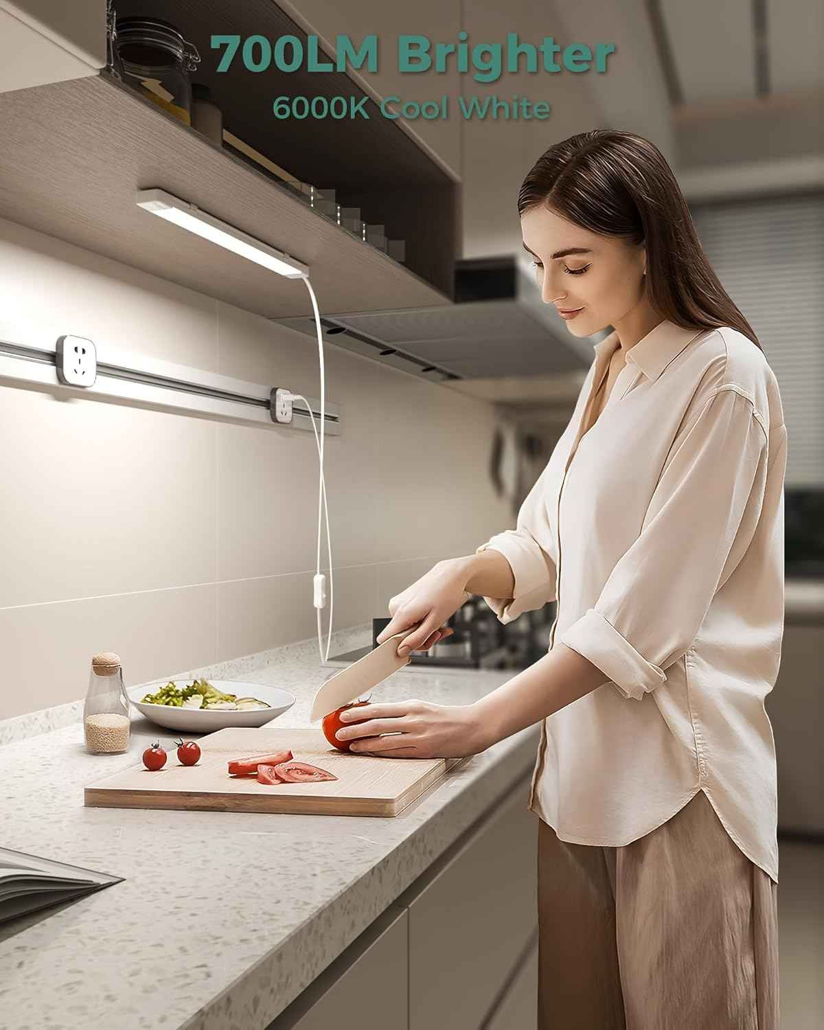 ASOKO ETL Certified Under Cabinet Light – Cool-to-Touch LED Bar Safe for Kitchens, Kids, and Laundry Rooms