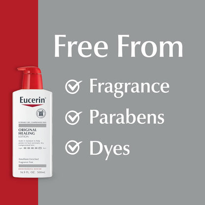 Eucerin Original Healing Rich Body Lotion – Flameless Safe Moisturizer for Home