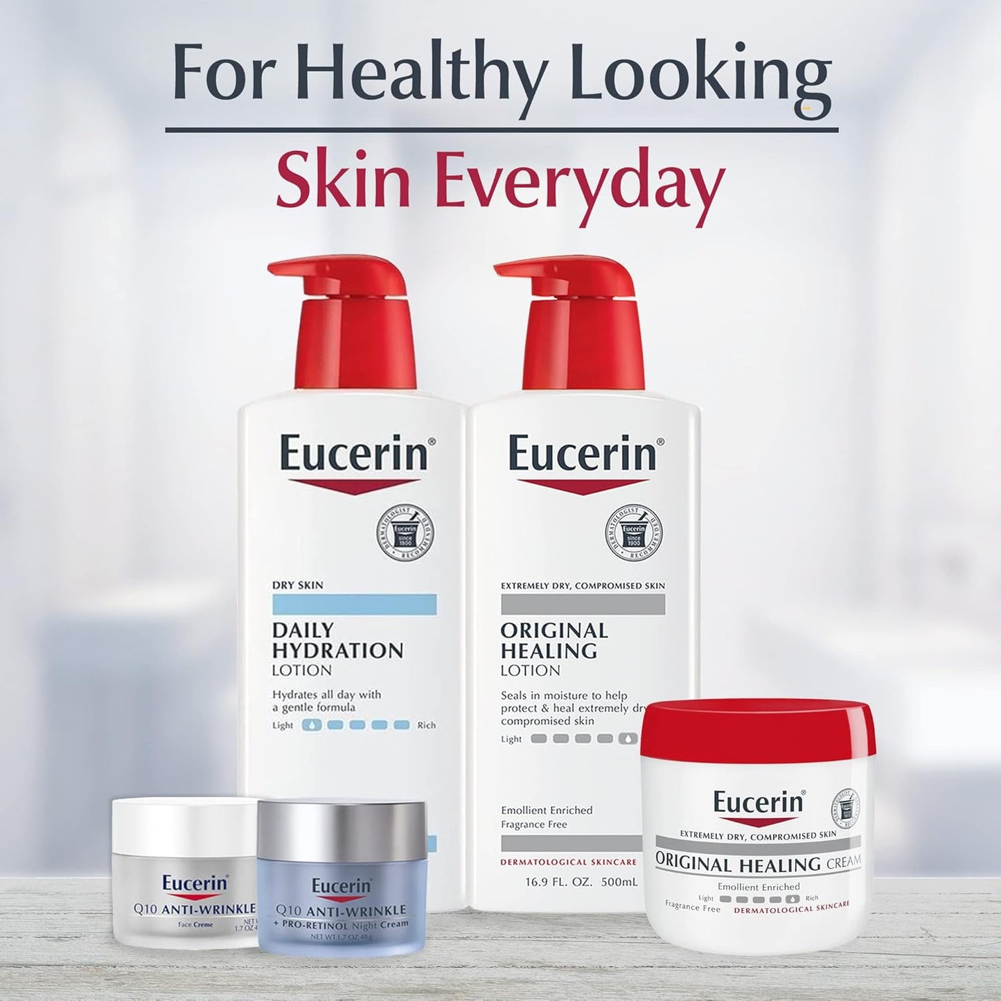 Eucerin Original Healing Rich Body Lotion – Flameless Safe Moisturizer for Home
