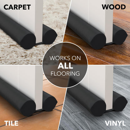 Everlasting Comfort Under Door Draft Stopper – Kid and Pet Safe Door Gap Blocker, No Hardware Required