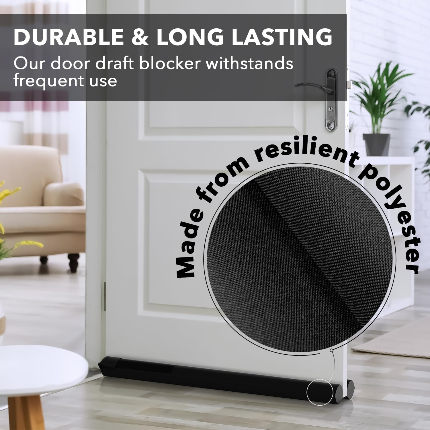 Everlasting Comfort Under Door Draft Stopper – Kid and Pet Safe Door Gap Blocker, No Hardware Required