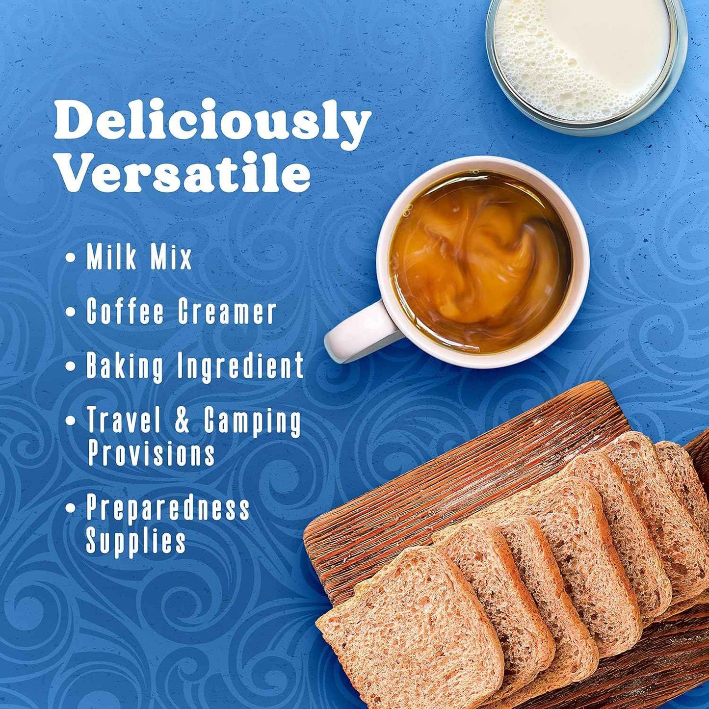 Swiss Miss Vitamin A & D Fortified Dry Milk – Low-Calorie Coffee and Tea Companion for Self-Care Mornings