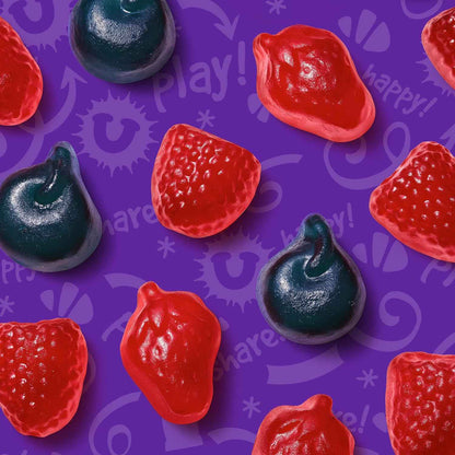 Funables Fruity Snacks Mixed Berry Pouches, Back-to-School Lunchbox Snack for Kids and Tweens, Bulk 22-Count Box