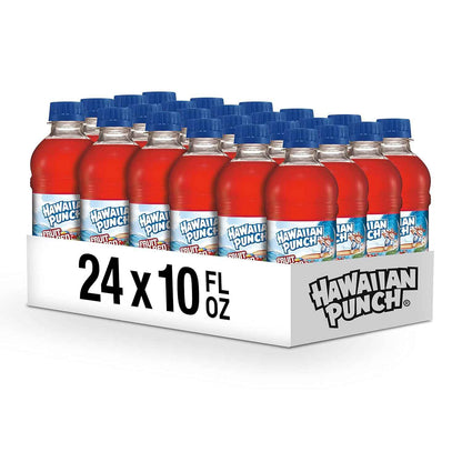 Hawaiian Punch 10oz Bottles 24 Pack – Portable Juice Drink for Picnics, Coolers, and Road Trip Cup Holders