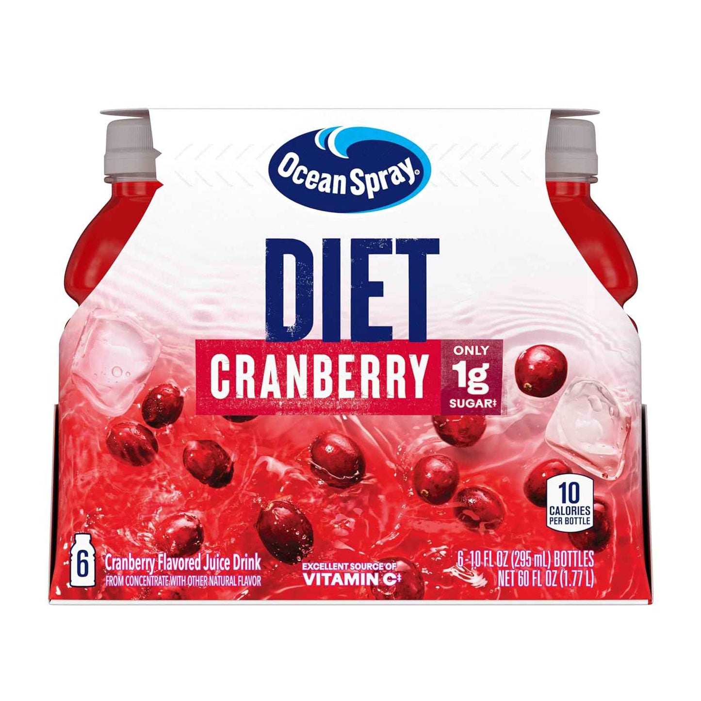 Ocean Spray Diet Cranberry Juice Drink – Lunchbox-Size Cranberry Bottles for School and Field Trips