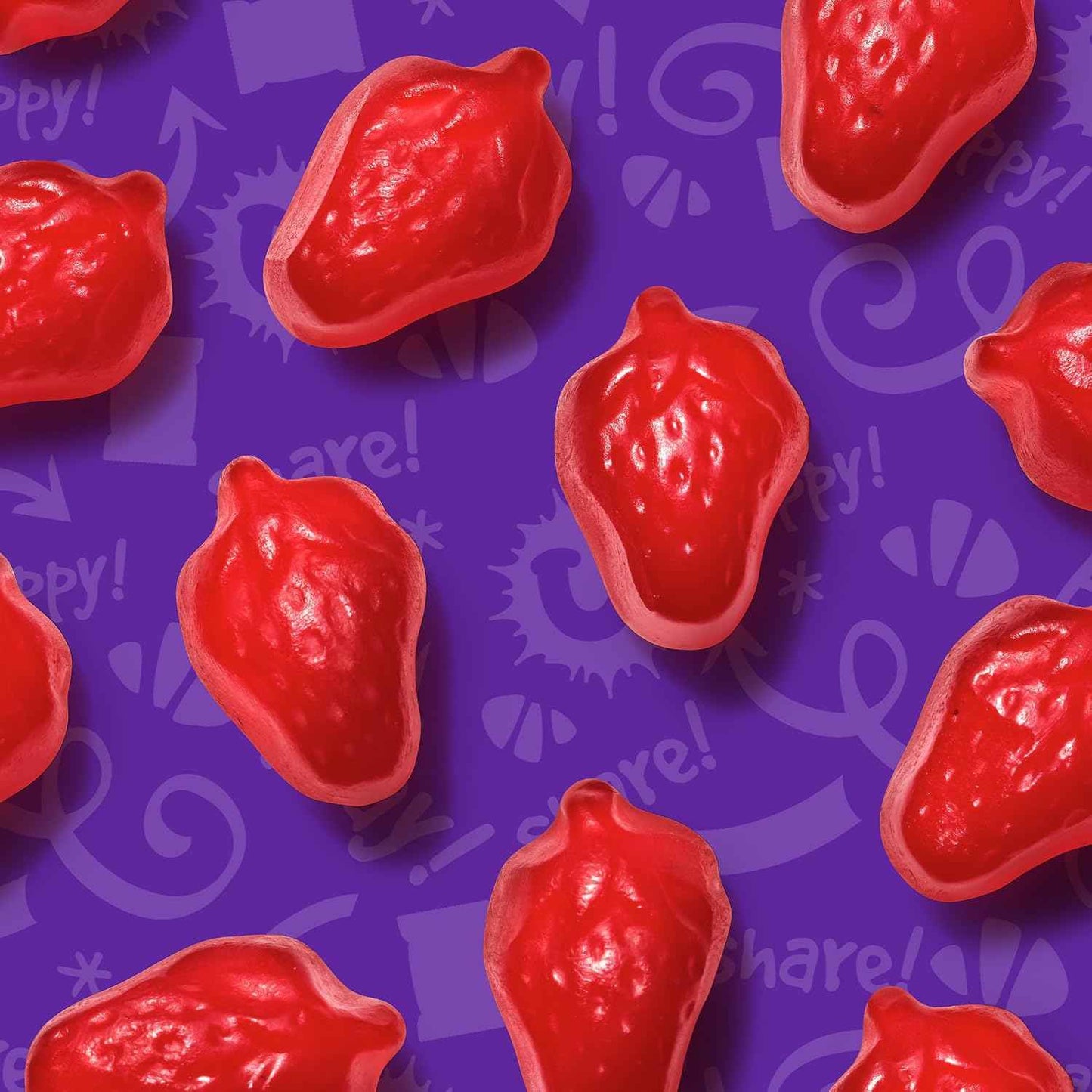 Funables Strawberry Gummy Snacks for Kids Lunchboxes, 22 Individually Wrapped 0.8 oz Pouches